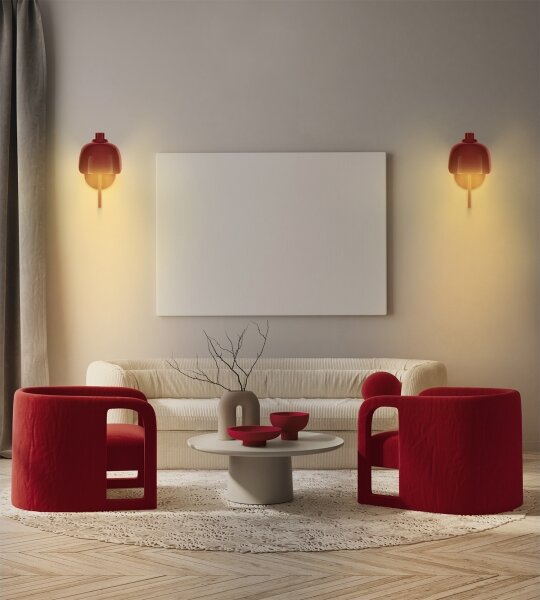 Osram - Aplică de perete DECOR COROLLE 1xG9/20W/230V roșie