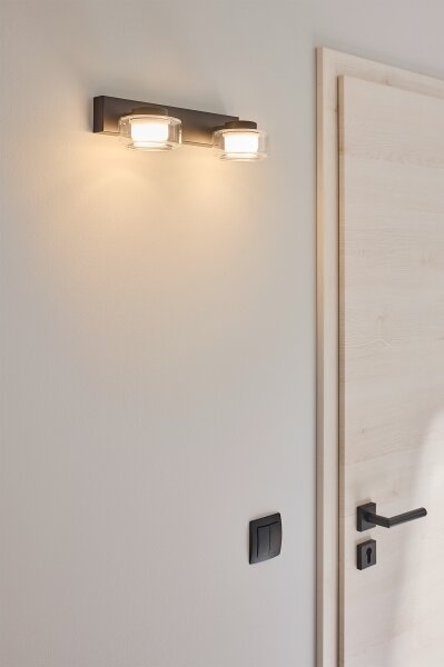 Osram - Aplica LED de perete pentru baie ORBIS FLAME 2xLED/5,5W/230V IP44 negru