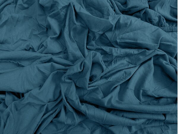 Cearsaf jersey petrol 90 x 200 cm