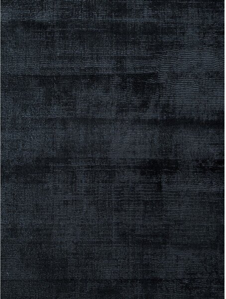Covor negru țesut manual din viscoză 80x150 cm Noemi – Vikosa