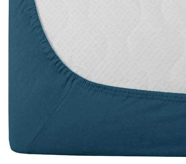 Cearsaf jersey petrol 90 x 200 cm