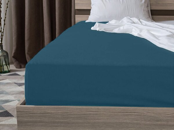 Cearsaf jersey petrol 90 x 200 cm