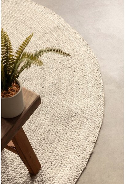 Covor crem reversibil/țesut manual rotund din iută ø 100 cm Braided – Hanse Home