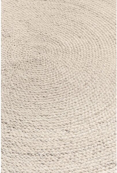 Covor crem reversibil/țesut manual rotund din iută ø 100 cm Braided – Hanse Home