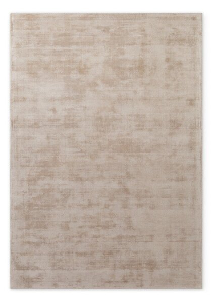 Covor bej țesut manual din viscoză 80x150 cm Noemi – Vikosa
