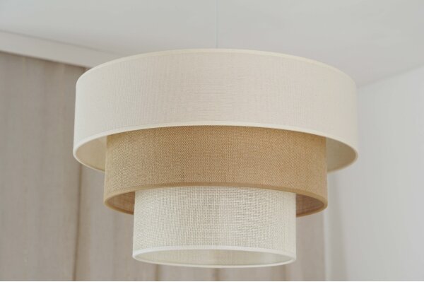 Brilagi - Lustr pe cablu DENVER LUNETA 1xE27/15W/230V pr. 45 bej/maro/crem