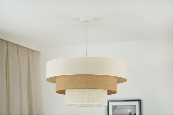 Brilagi - Lustr pe cablu DENVER LUNETA 1xE27/15W/230V pr. 60 bej/maro/crem