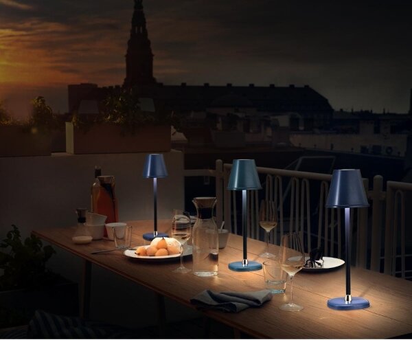 Lampă LED reîncărcabilă dimabilă de masă Retlux LED/3W/1800 mAh albastru închis