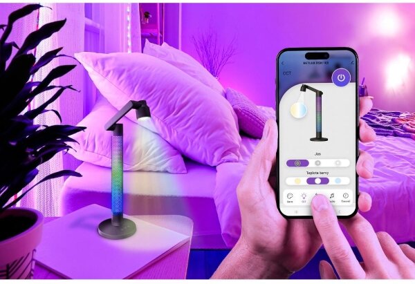 Lampă LED RGBW dimabilă de masă Retlux LED/10W/5V 2700-6000K Wi-Fi Tuya + telecomandă