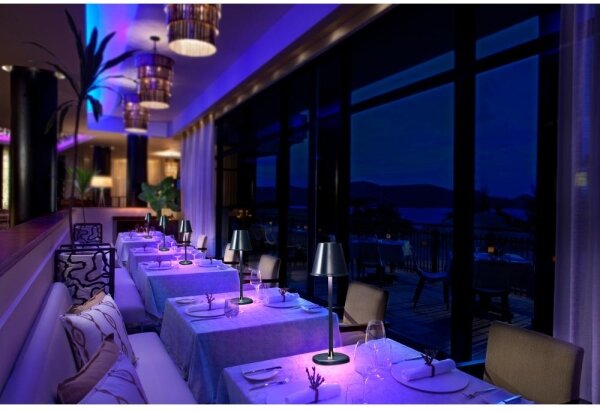 Lampă LED reîncărcabilă dimabilă de masă Retlux LED/3W/1800 mAh albastru închis