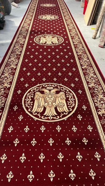 Traversa, Model Bisericesc 15032 210, Rosu, Latimea 120 cm Rosu, 120 x 400, Dreptunghi