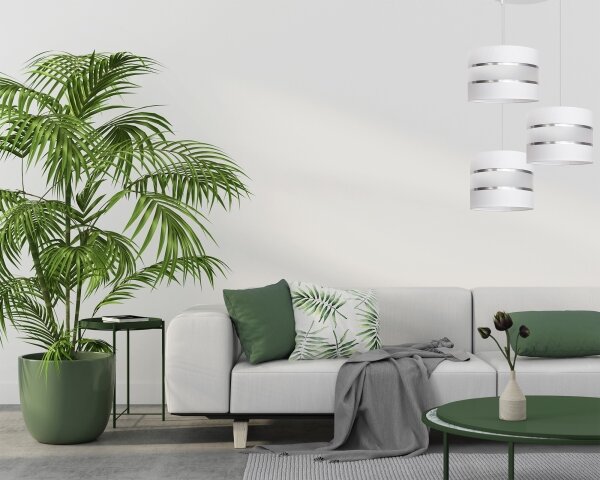 Lustră pe cablu HELEN 3xE27/15W/230V alb
