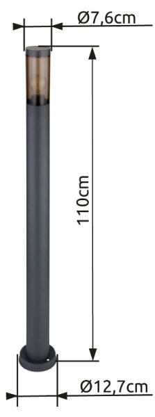 Lampă de exterior Globo 3159SA BOSTON 1xE27/23W/230V IP44