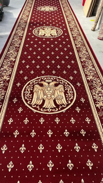 Traversa, Model Bisericesc 15032 210, Rosu, Latimea 120 cm Rosu, 120 x 400, Dreptunghi