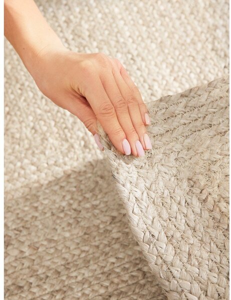 Covor tip traversă crem reversibil/țesut manual din iută 80x200 cm Juno – Hanse Home