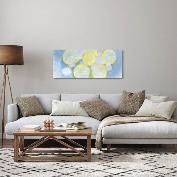 Tablou cu lămâie în gheață (120x50 cm)
