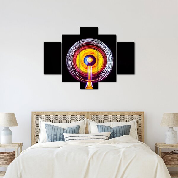 Tablou cu lumini în cerc (150x105 cm)