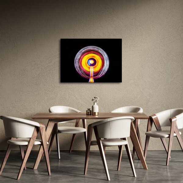 Tablou cu lumini în cerc (70x50 cm)