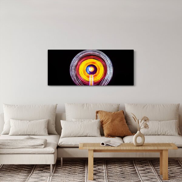 Tablou cu lumini în cerc (120x50 cm)