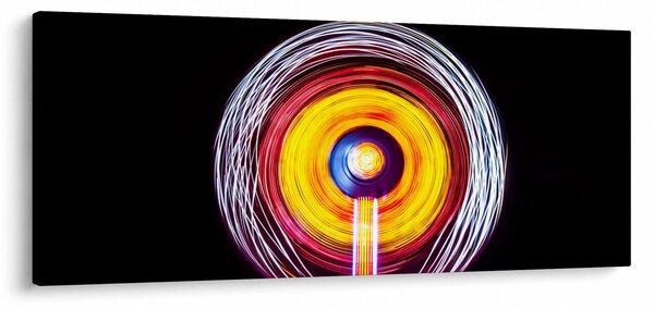 Tablou cu lumini în cerc (120x50 cm)