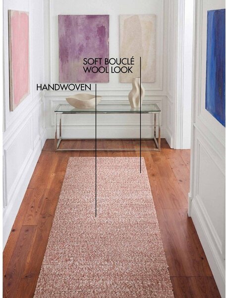 Covor tip traversă roz prăfuit țesut manual 80x300 cm Notting Hill Portobello – Ted Baker
