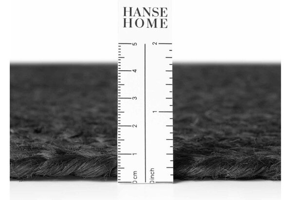 Covor tip traversă negru reversibil/țesut manual din iută 80x200 cm Juno – Hanse Home