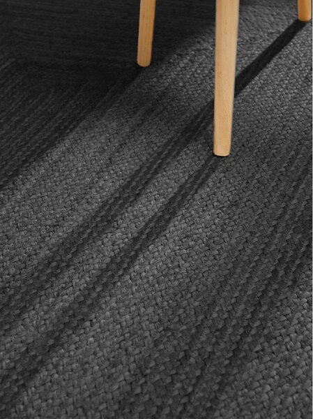 Covor tip traversă negru reversibil/țesut manual din iută 80x200 cm Juno – Hanse Home