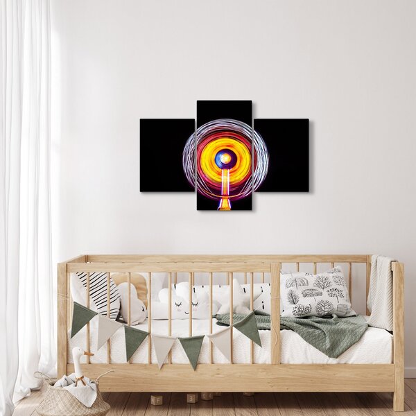 Tablou cu lumini în cerc (90x60 cm)