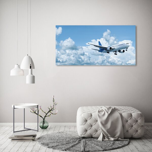 Tablou din Sticlă Avionul în cer