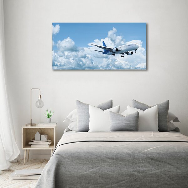 Tablou din Sticlă Avionul în cer