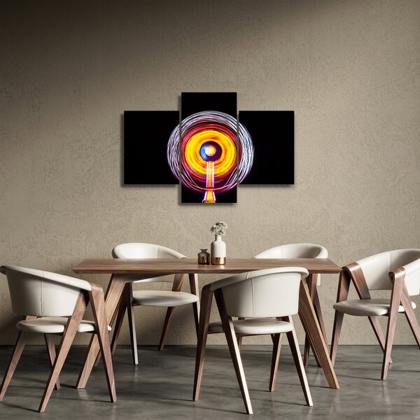 Tablou cu lumini în cerc (90x60 cm)
