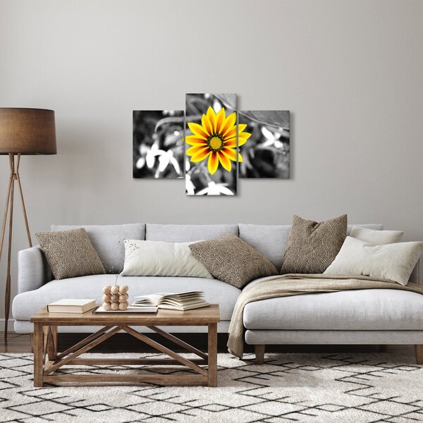 Tablou cu floare galbenă (90x60 cm)