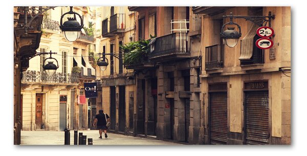 Tablou sticlă Străzile din Barcelona