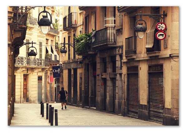 Tablou sticlă Străzile din Barcelona