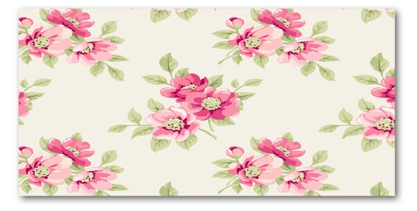Fotografie imprimată pe sticlă model floral