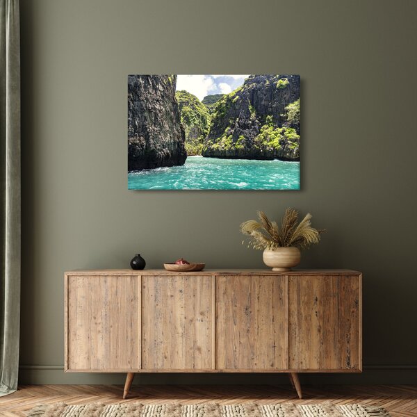 Tablou cu râu montan (90x60 cm)