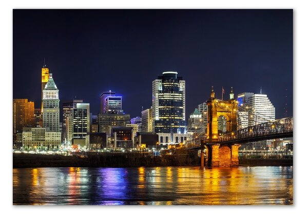 Tablou din Sticlă Ohio River pe timp de noapte