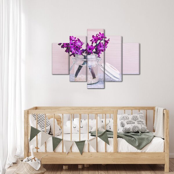 Tablou cu flori violete (150x105 cm)
