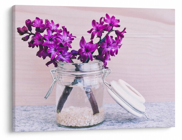 Tablou cu flori violete (70x50 cm)