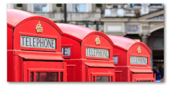 Fotografie imprimată pe sticlă cabina telefonica