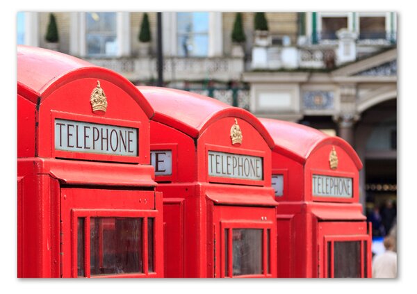 Fotografie imprimată pe sticlă cabina telefonica