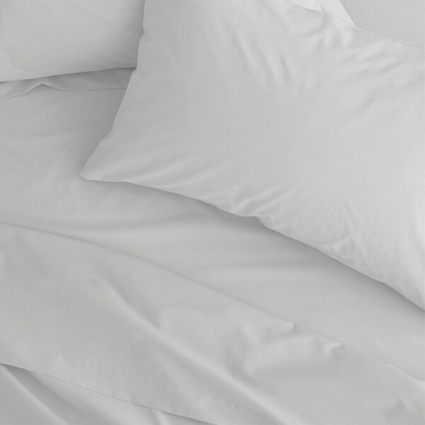 Cearceaf alb din bumbac percale 230x260 cm Easy Iron Percale – Catherine Lansfield