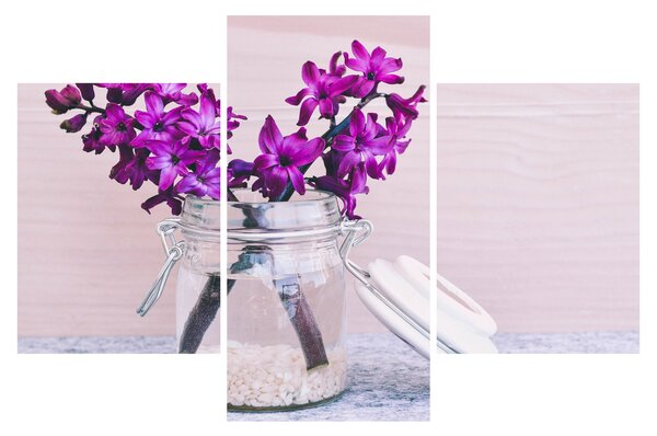 Tablou cu flori violete (90x60 cm)