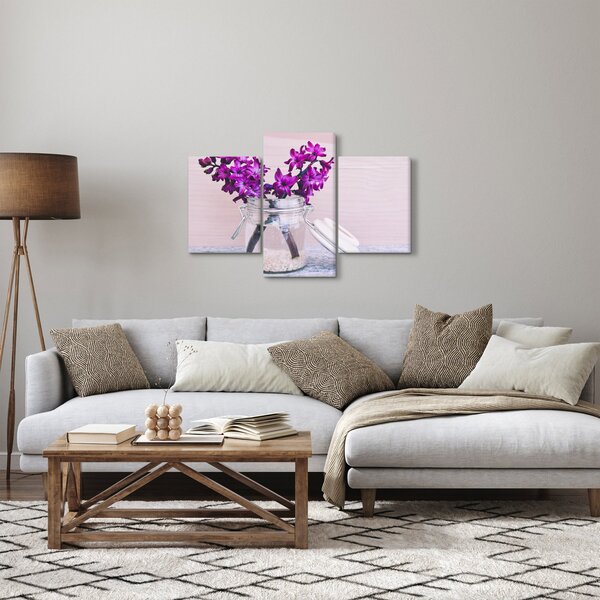 Tablou cu flori violete (90x60 cm)