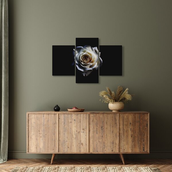 Tablou cu trandafir alb (90x60 cm)