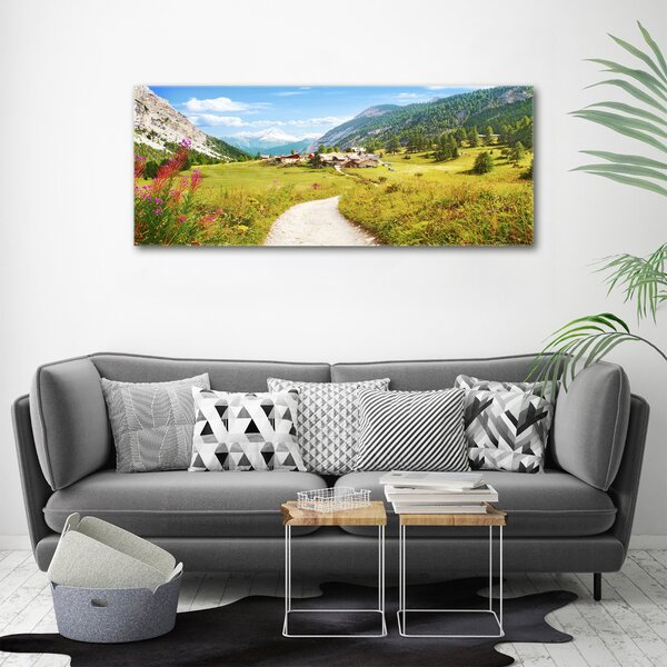 Tablou pe pânză canvas Pășuni în Alpi