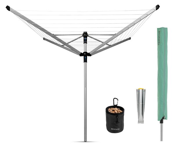 Uscător de rufe argintiu pentru grădină 50 m Lift-o-Matic Advance – Brabantia