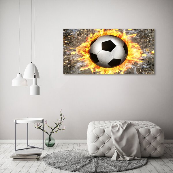 Print pe pânză Arderea de fotbal a văzut