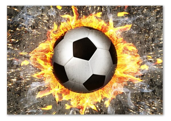 Tablou din Sticlă Arderea de fotbal a văzut