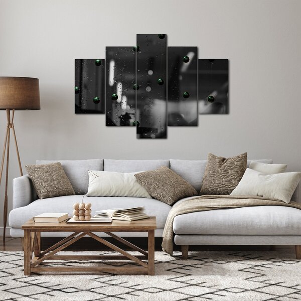 Tablou abstract - bilele verzi (150x105 cm)